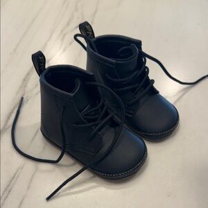 Dr. Martens Kids Black Leather Boots